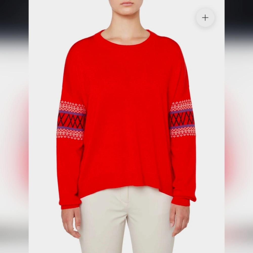 We Norwegians Signature Sweater Merino Wool Flame Red